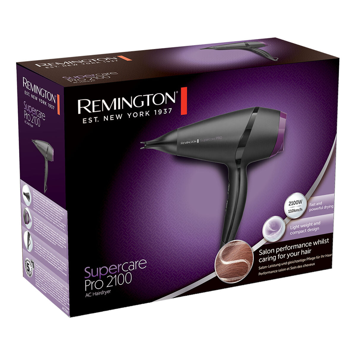 Hairdryer Remington Black 2100 W-2